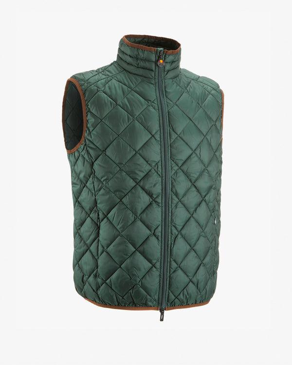 OS X Ellesse Quilted Green Gilet