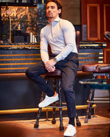 Grey Long Sleeve Polo