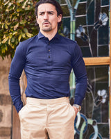 Navy Long Sleeve Polo