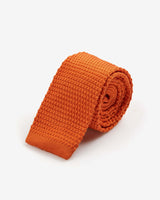 Men's Orange Knitted Tie