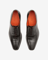 Black Calf Handmade Whole-Cut Shoe