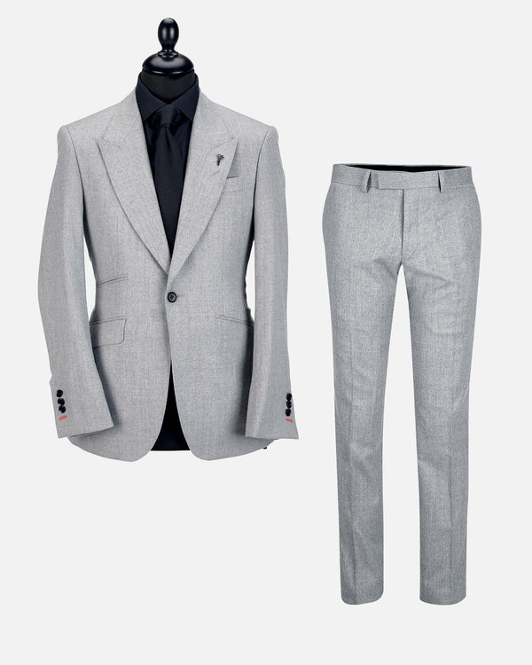 Light Grey Flannel 2pc Suit