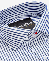 Blue Striped Tailored Fit Shirt