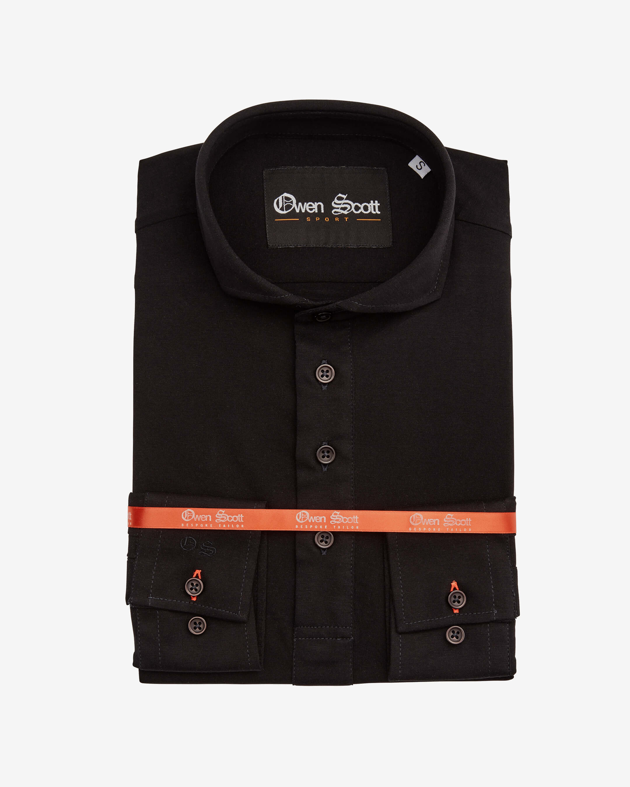 Men's Black Long Sleeve Polo | OS Sport | OwenScott – Owen Scott