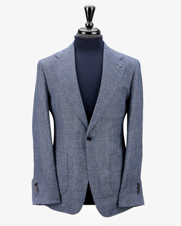 Blue Wool & Linen Jacket