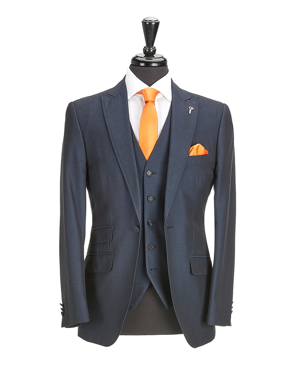 Navy Mohair Lounge Suit (Hire)